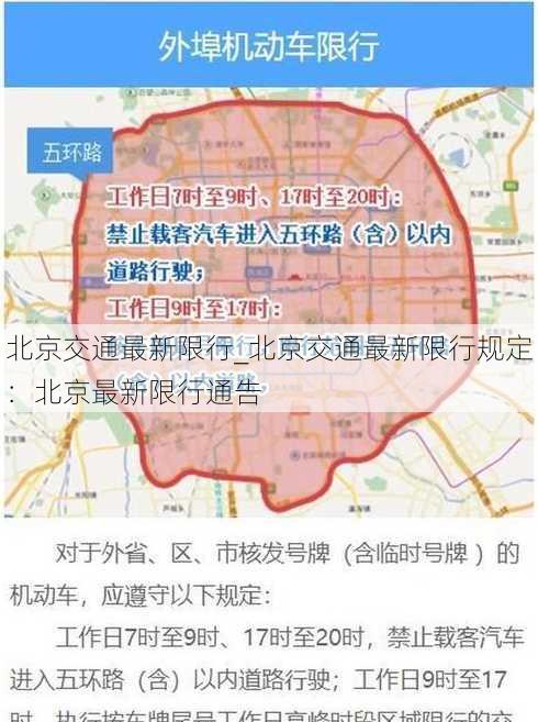 北京交通最新限行_北京交通最新限行规定：北京最新限行通告