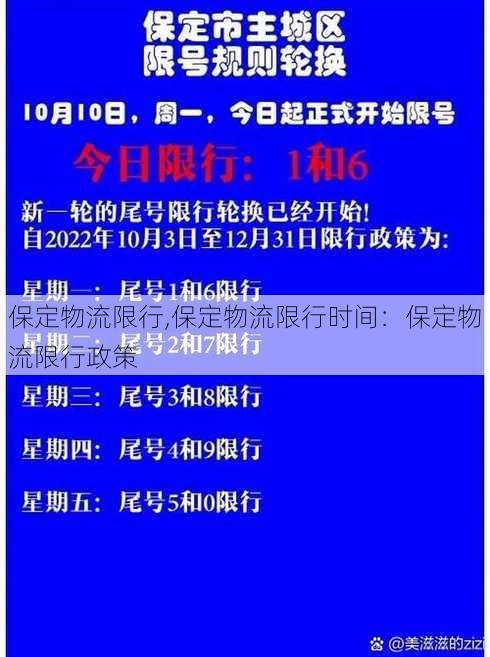 保定物流限行,保定物流限行时间：保定物流限行政策