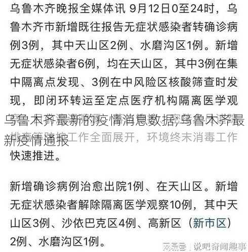 乌鲁木齐最新的疫情消息数据;乌鲁木齐最新疫情通报