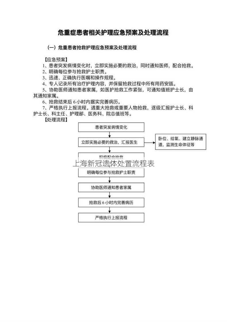 上海新冠遗体处置流程表