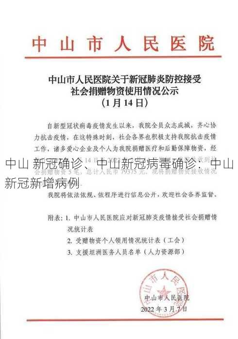 中山 新冠确诊、中山新冠病毒确诊：中山新冠新增病例