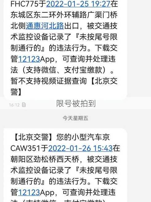 限号被拍到