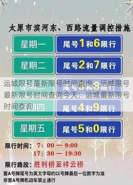 运城限号最新限号时间查询、运城限号最新限号时间查询今天：运城最新限号时间查询