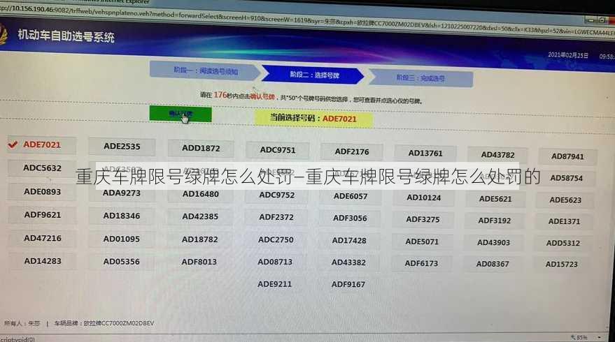 重庆车牌限号绿牌怎么处罚—重庆车牌限号绿牌怎么处罚的