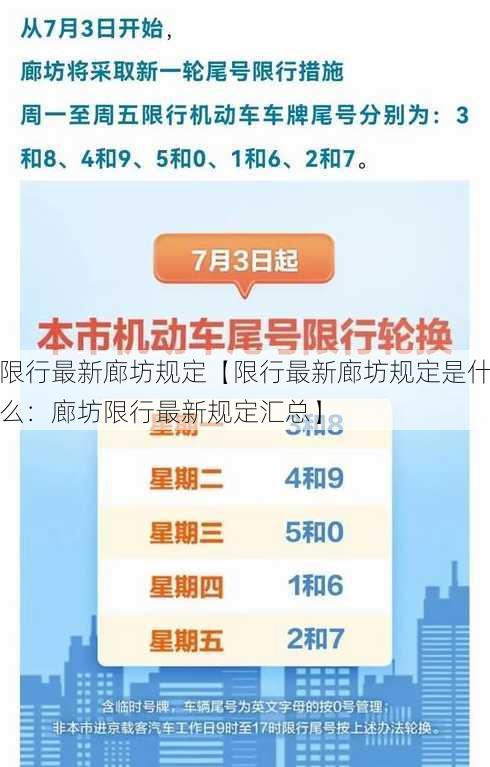 限行最新廊坊规定【限行最新廊坊规定是什么：廊坊限行最新规定汇总】