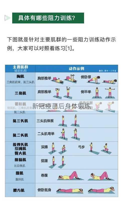 新冠疫苗后身体锻炼