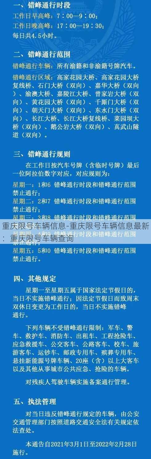 重庆限号车辆信息-重庆限号车辆信息最新：重庆限号车辆查询