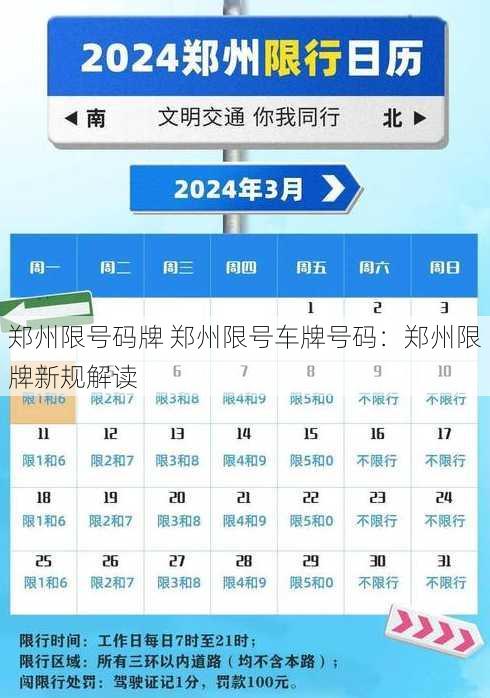 郑州限号码牌 郑州限号车牌号码：郑州限牌新规解读