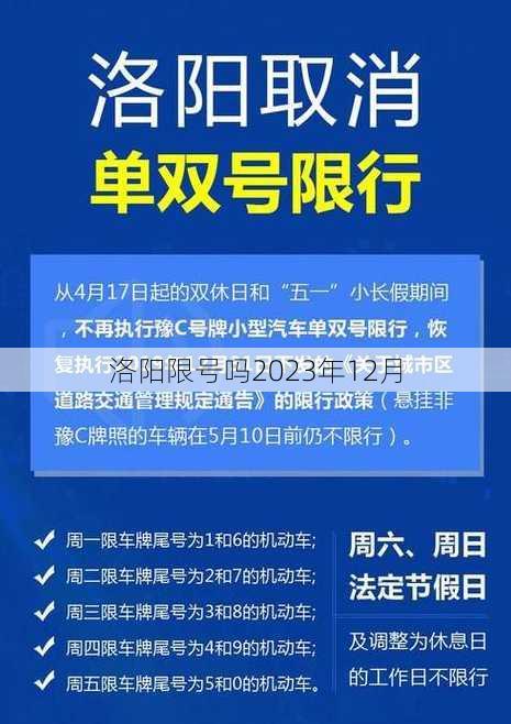 洛阳限号吗2023年12月