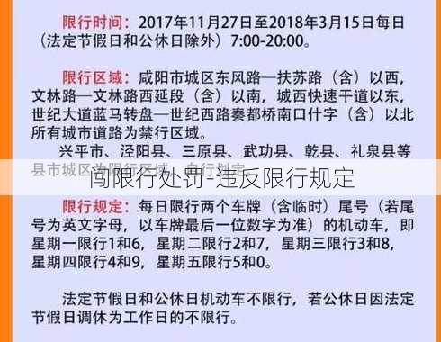 闯限行处罚-违反限行规定