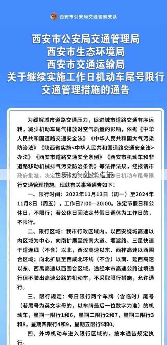 西安限行处罚措施