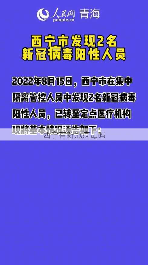 西宁有新冠病毒吗