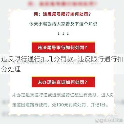 违反限行通行扣几分罚款—违反限行通行扣分处理