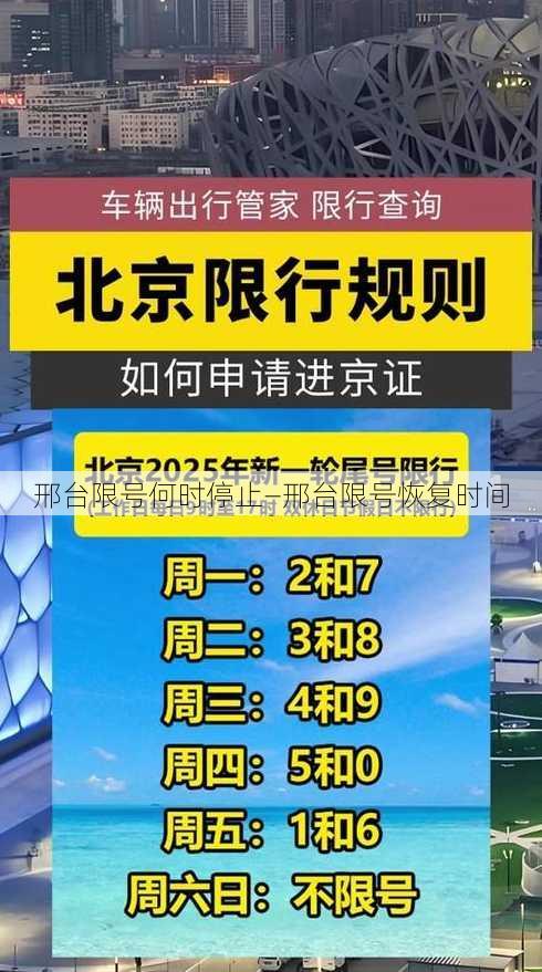 邢台限号何时停止—邢台限号恢复时间