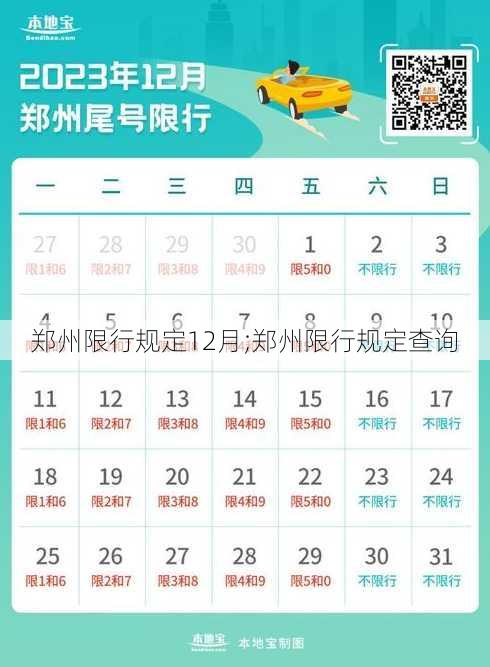 郑州限行规定12月;郑州限行规定查询