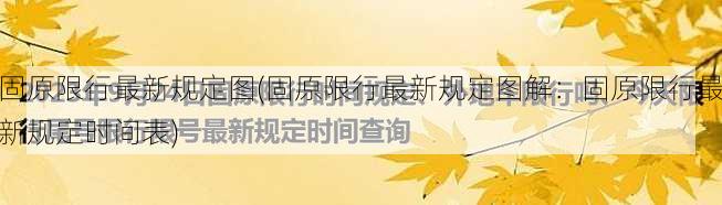 固原限行最新规定图(固原限行最新规定图解：固原限行最新规定时间表)