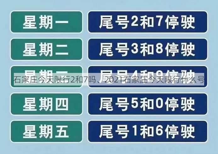 石家庄今天限行2和7吗、2021石家庄今天限行什么号