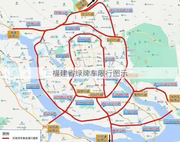 福建省绿牌车限行图示