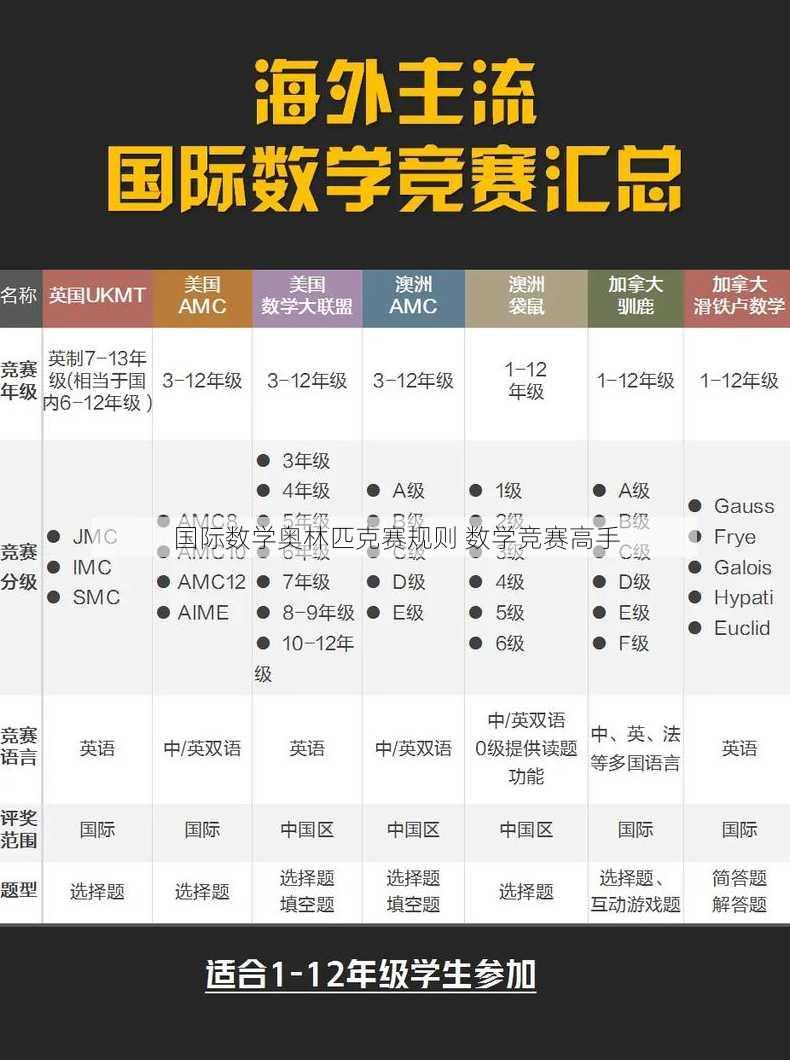 国际数学奥林匹克赛规则 数学竞赛高手