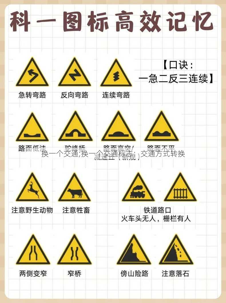 换一个交通;换一个交通标志：交通方式转换