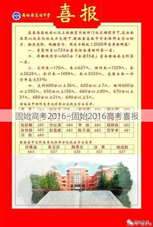 固始高考2016—固始2016高考喜报