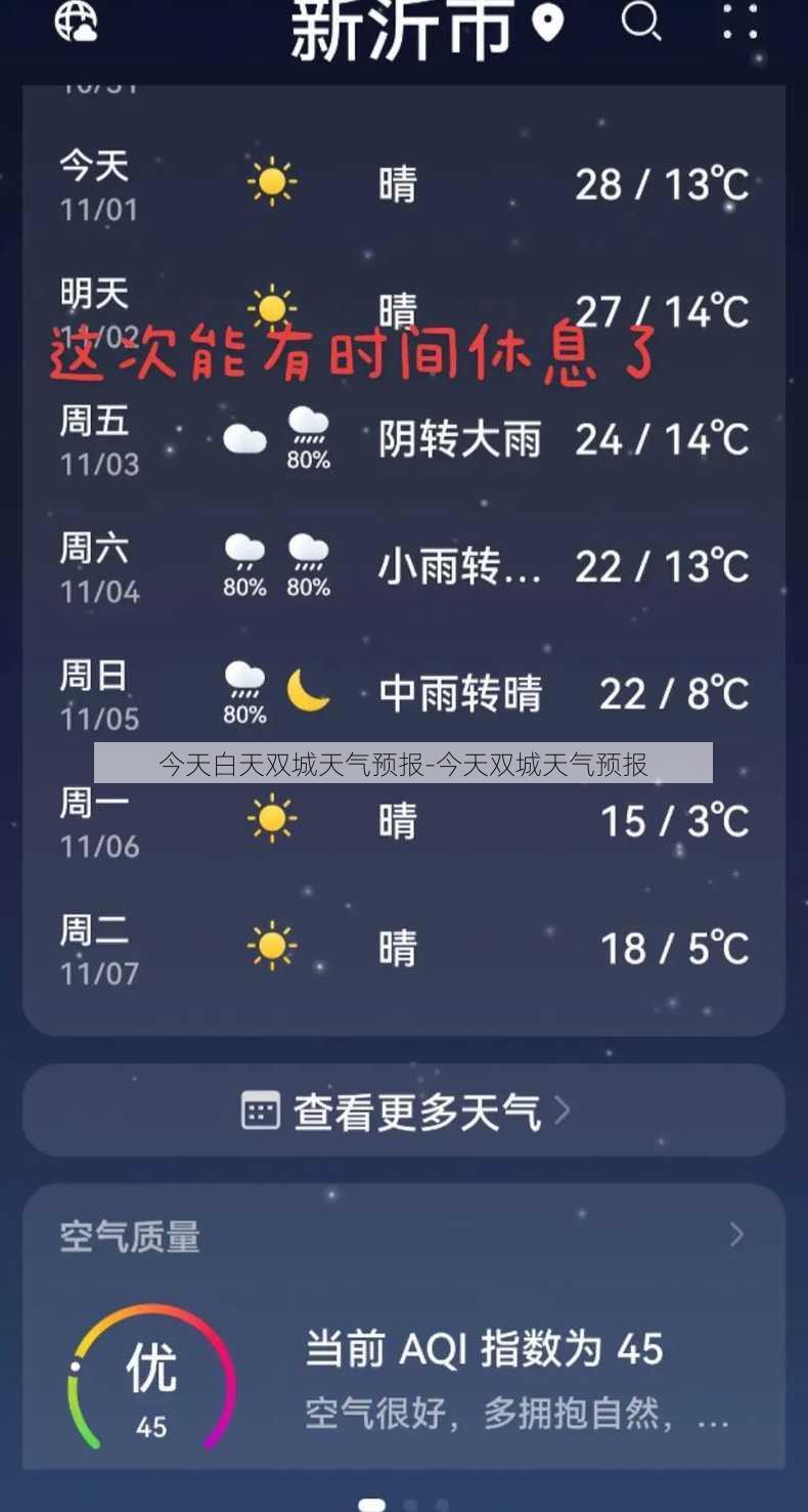 今天白天双城天气预报-今天双城天气预报