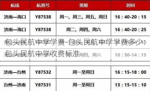 包头民航中学学费-包头民航中学学费多少：包头民航中学收费标准